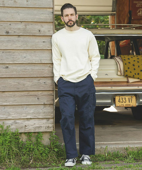 MR.OLIVE / HEAVY-DUTY COTTON / FLAT SEAMER CREW NECK SHIRT / ミスターオリーブ / ヘビーデューティーコットン / フラットシーマークルーネックシャツ