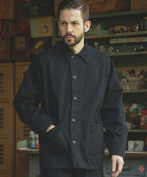 MR.OLIVE / RINSE WASH 12oz CRUNCH DEINIM / 5-BUTTON COVERALL / ミスターオリーブ / リンスウォッシュ12オンスクランチデニム / 5つボタンカバーオール