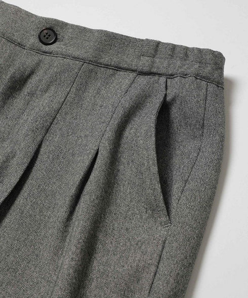 MR.OLIVE / PEACHSKIN STRETCH GABARDINE / 2TACK WIDE EASY PANTS / ミスターオリーブ / ピーチスキンストレッチギャバジン / 2タックワイドイージーパンツ