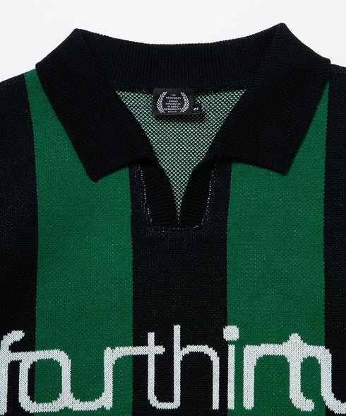 430 fourthirty / L-S STRIPE JERSEY KNIT POLO / フォーサーティ / L-Sストライプジャージーニットポロ
