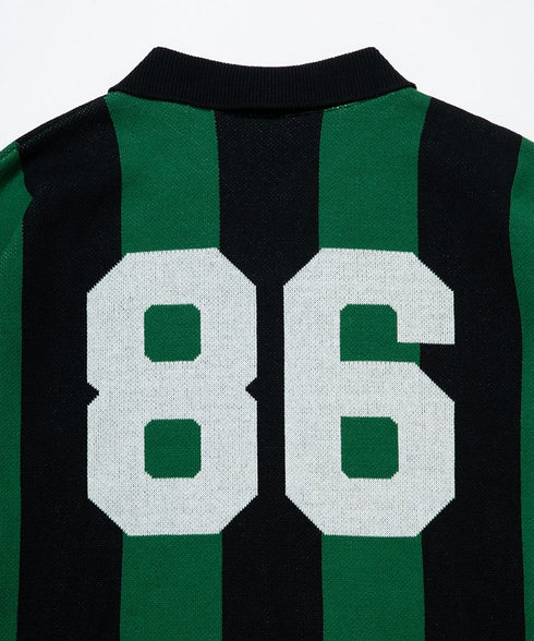 430 fourthirty / L-S STRIPE JERSEY KNIT POLO / フォーサーティ / L-Sストライプジャージーニットポロ