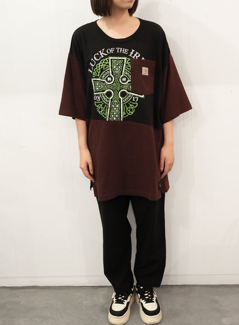 mooon/remake T-shirt carhartt red/black ムーン/リメイク Tシャツ カーハート レッド/ブラック