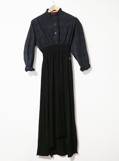 mooon リメイク ドッキング ワンピース NAVY/BLACK