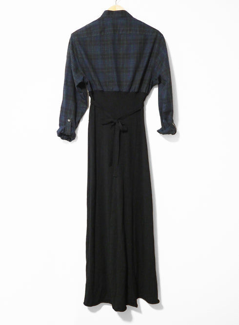 mooon リメイク ドッキング ワンピース NAVY/BLACK