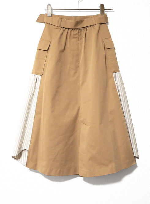 mooon リメイク パッチワークスカート BEIGE
