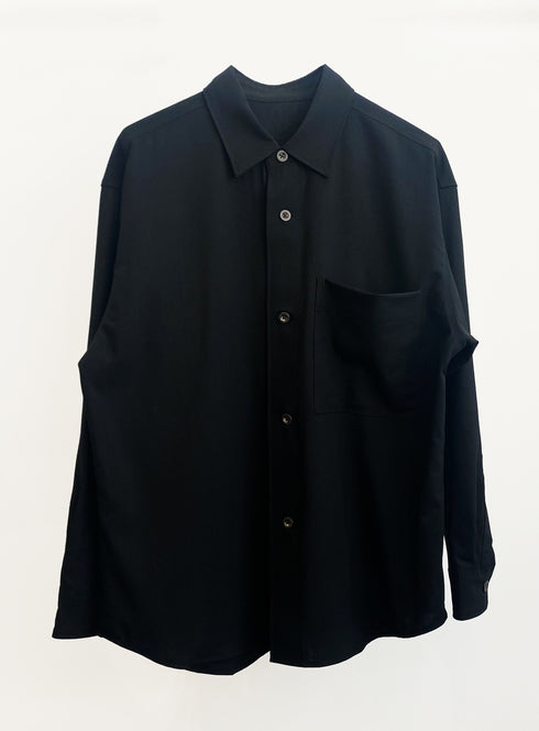 C/O. 尾州ウール ビッグシルエットシャツ/Bishu wool big silhouette shirt