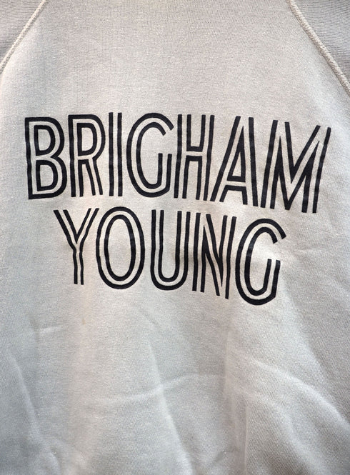 【USED】ブランド不明 半袖スウェット BRIGHAM YOUNG