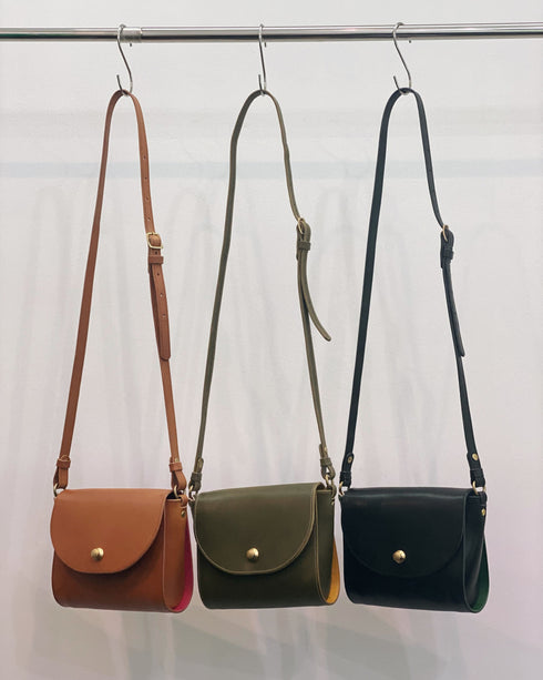 C/O. バイカラーレザーポーチ/Bicolor leather pouch