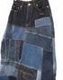 mooon リメイク パッチワークスカート DENIM