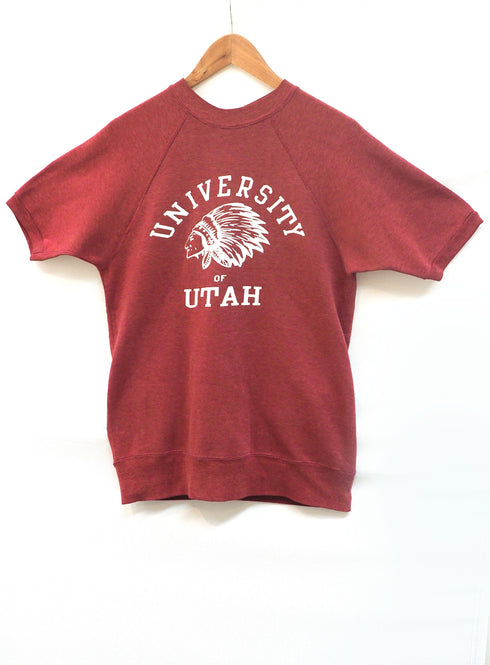 【USED】ブランド不明 半袖スウェット UNIVERSITY OF UTAH