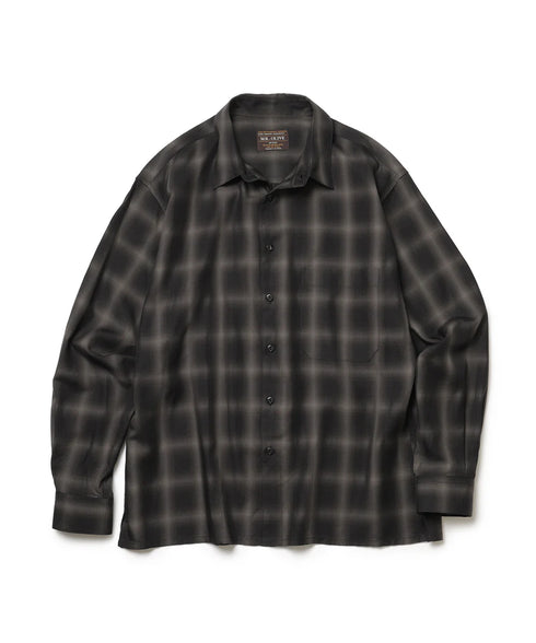 MR.OLIVE / TENCEL CHECK / SQUARE REGULAR COLLAR SHIRT / ミスターオリーブ / テンセルチェック / スクエアレギュラーカラーシャツ