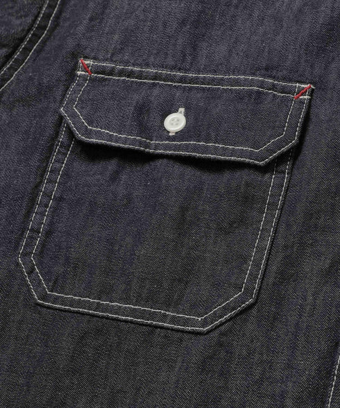 MR.OLIVE / 6oz DENIM / RINSE WASH SERVICEMAN SHIRT / ミスターオリーブ / 6オンスデニム / リンスウォッシュサービスマンシャツ