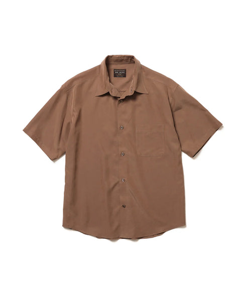 MR.OLIVE / T/R POWDER CLOTH SHORT REGULAR COLLAR SHIRT / ミスターオリーブ パウダークロス ショート丈レギュラーカラーシャツ