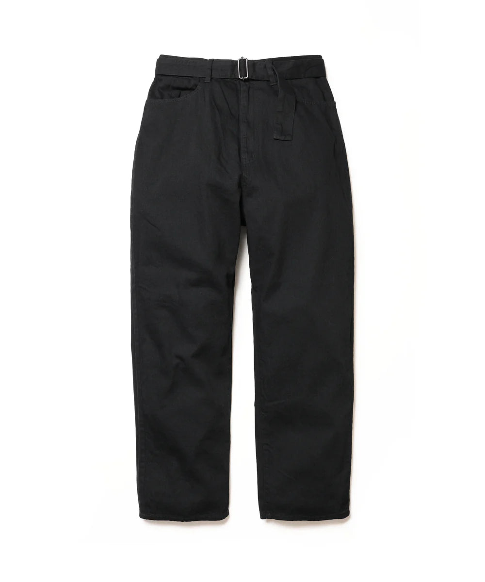 MR.OLIVE /RINSE WASH 8oz DENIM / BELTED RELAX TAPERED PANTS