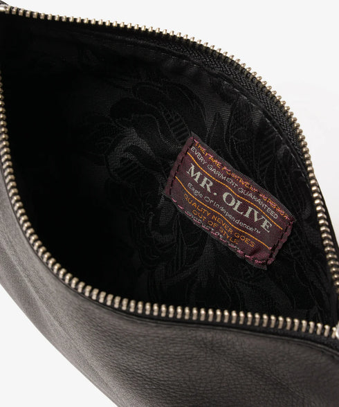 MR.OLIVE E.O.I / IMPERMA-LEATHER ZIPPER SMALL SACOCHE TRAIL / ミスターオリーブイーオーアイ / インパーマレザージッパースモールサコッシュトレイル