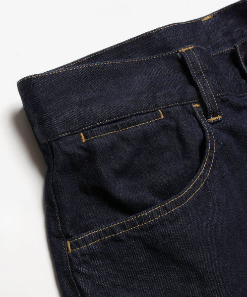 MR.OLIVE /RINSE WASH 8oz DENIM / BELTED RELAX TAPERED PANTS / ミスターオリーブ / リンスウォッシュ8オンスデニム / リラックス テーパード パンツ