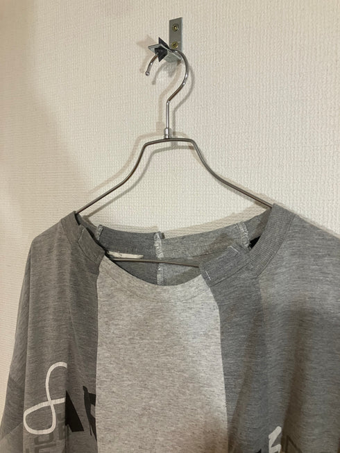 mooon / Remake T-shirt gray ムーン / リメイク Tシャツ グレー
