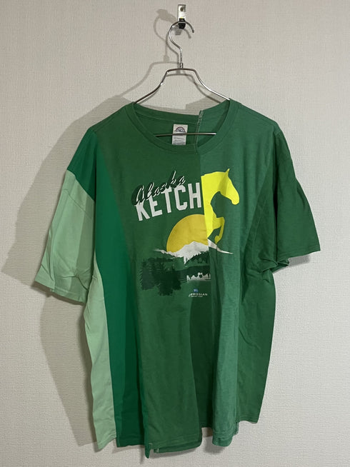 mooon / Remake T-shirt green ムーン / リメイク Tシャツ グリーン