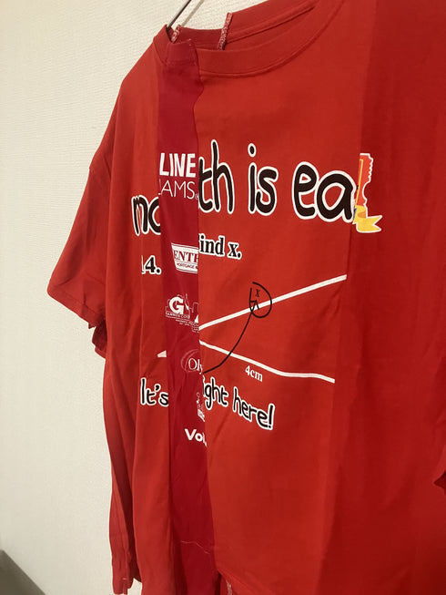 mooon / Remake T-shirt red ムーン / リメイク Tシャツ レッド