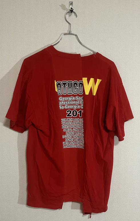 mooon / Remake T-shirt red ムーン / リメイク Tシャツ レッド