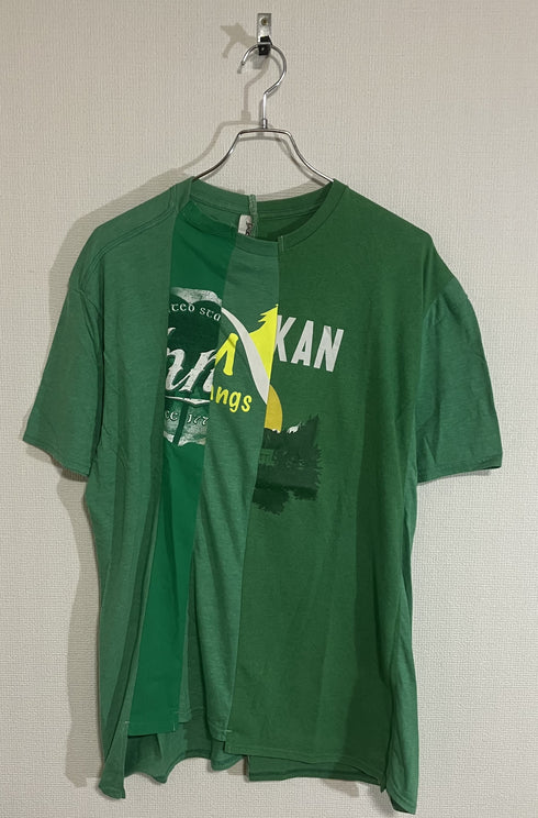 mooon / Remake T-shirt green ムーン / リメイク Tシャツ グリーン