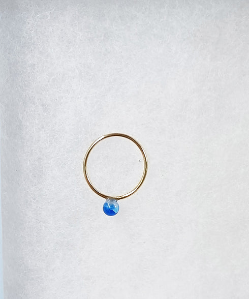 JEENAR OKINAWA 白ホタルガラス リング(silver925 11号)