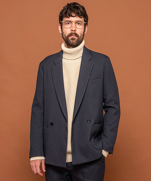 MR.OLIVE / RETRO POLYESTER TWILL / 2B DOUBLE BREASTED JACKET / ミスターオリーブ / レトロポリエステルツイル / 2Bダブルブレステッドジャケット