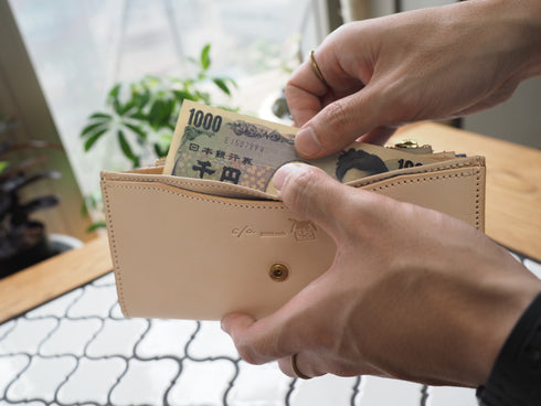 C/O. バイカラーレザーロングウォレット/Bicolor leather long wallet