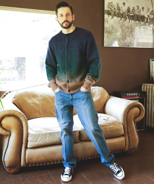 MR.OLIVE / GRADATION MOHAIR KNIT / 6-BUTTON CARDIGAN / ミスターオリーブ/ グラデーションモヘアニット / 6ボタンカーディガン