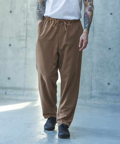 MR.OLIVE / T/R POWDER CLOTH / DRAWSTRING TAPERED PANTS / ミスターオリーブ T/Rパウダークロス ドローストリングテーパードパンツ
