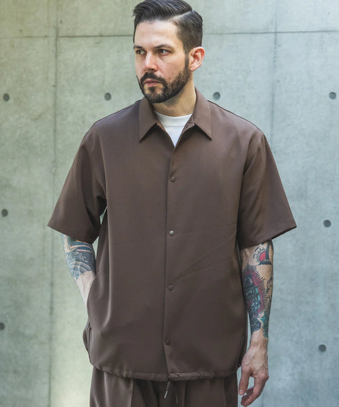 MR.OLIVE / TROPICAL POPLIN / SHORT SLEEVE COACH SHIRT / ミスターオリーブ トロピカルポプリン 半袖コーチシャツ