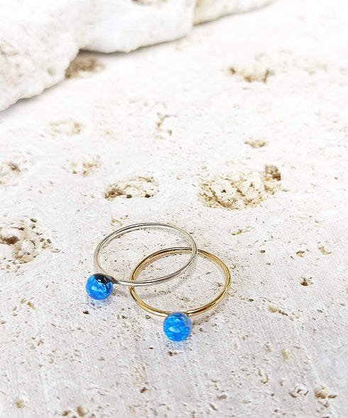 JEENAR OKINAWA ホタルガラス リング(silver925 9号)