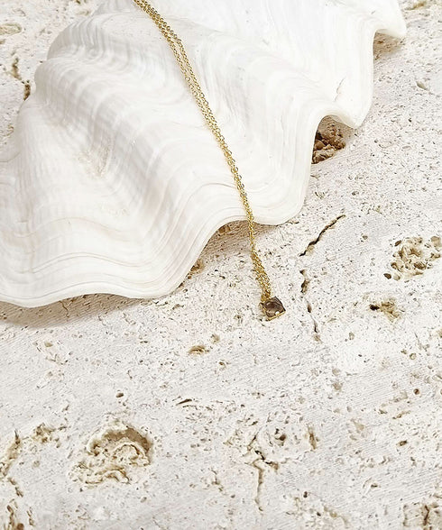 JEENAR OKINAWA 天然石 ネックレス スモーキークォーツ(K14GOLD FILLED)