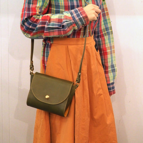 C/O. バイカラーレザーポーチ/Bicolor leather pouch