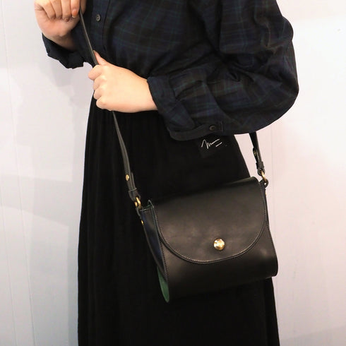 C/O. バイカラーレザーポーチ/Bicolor leather pouch