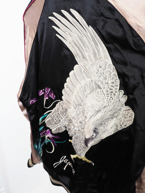 【USED】花旅楽団 スカジャン(鷹)