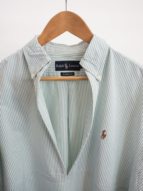 mooon/REMAKE SKIPPER SHIRT E (green) ムーン/リメイクスキッパーシャツE (緑)