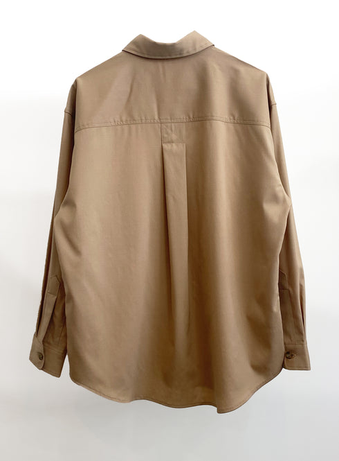 C/O. 尾州ウール ビッグシルエットシャツ/Bishu wool big silhouette shirt