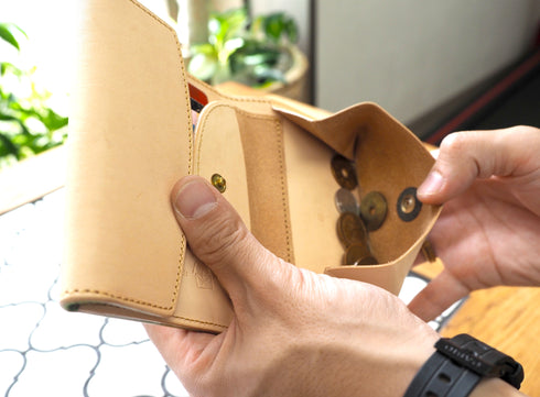 C/O. バイカラーレザーミドルウォレット/Bicolor Leather Middle Wallet