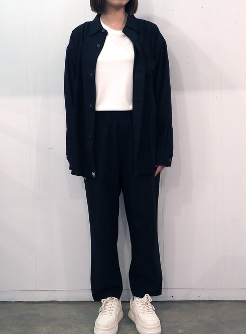 C/O. 尾州ウール ビッグシルエットシャツ/Bishu wool big silhouette shirt