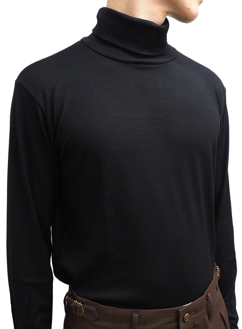 C/O. 尾州ウールハイネックカットソー/Bishu wool high neck T-shirt