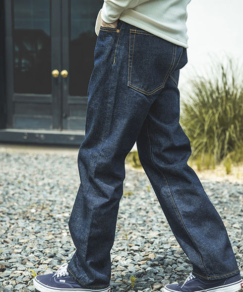 MR.OLIVE / 15oz OLD SELVAGE DENIM / WASHED RELAX TAPERED JEANS / ミスターオリーブ / 15オンスオールドセルビッチデニム / ウォッシュドリラックステーパードジーンズ