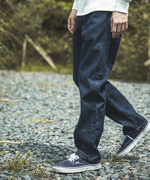 MR.OLIVE / 15oz OLD SELVAGE DENIM / WASHED RELAX TAPERED JEANS / ミスターオリーブ / 15オンスオールドセルビッチデニム / ウォッシュドリラックステーパードジーンズ