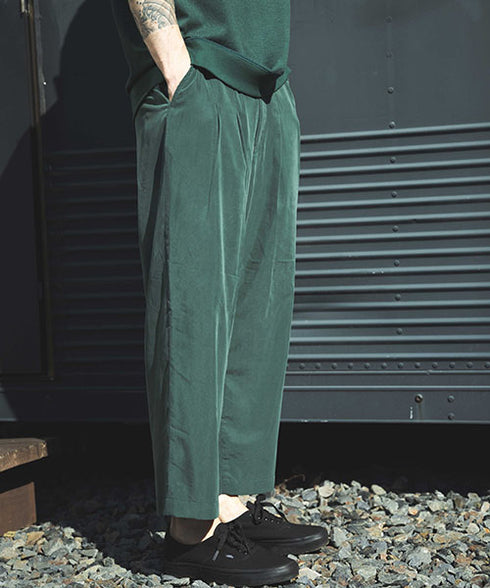 MR.OLIVE / T/R POWDER CLOTH / 2TACK WIDE EASY PANTS / ミスターオリーブ / T/Rパウダークロス / 2タックワイドイージーパンツ