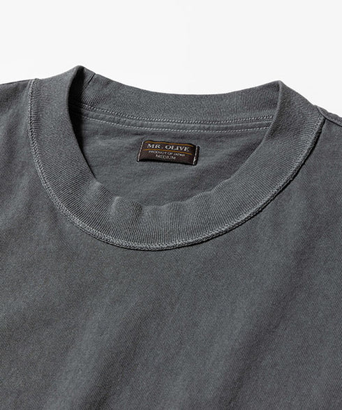 MR.OLIVE / USED12/1 EMERALD COTTON / EMBROIDERY L/S T-SHIRT / ミスターオリーブ / エメラルドコットン / エンブロイダリーユーズドロンT