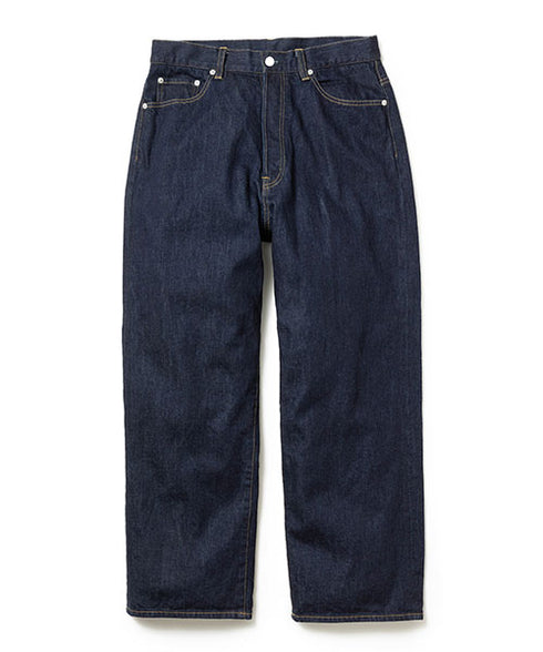 MR.OLIVE / RINSE WASH 12oz CRUNCH DEINIM / 5 POCKET WIDE JEANS / ミスターオリーブ / リンスウォッシュ12オンスクランチデニム / 5ポケットワイドジーンズ