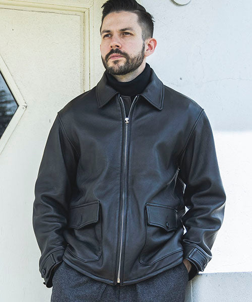MR.OLIVE/HAIR SHEEP SOFT LEATHER / TYPE M421A FLIGHT JACKET