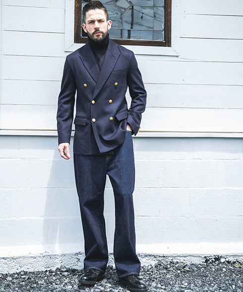 MR.OLIVE / PREMIUM WOOL SAXONY / BOUBLE BREASTED BLAZER / ミスターオリーブ / プレミアムウールサキソニー / ダブルブレストブレザー