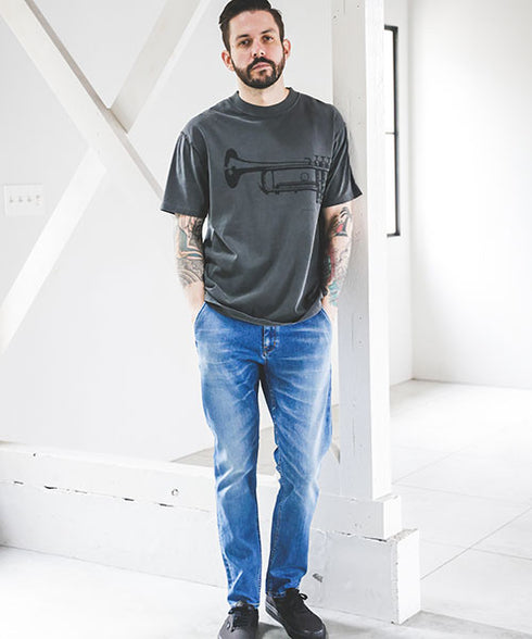 MR.OLIVE / SUPER STRETCH DENIM / USED WASH SLIM PANTS / ミスターオリーブ / スーパーストレッチデニム / ユーズドウォッシュスリムパンツ