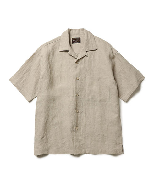 MR.OLIVE / FRENCH LINEN WASHABLE / OPEN COLLAR SHIRT / ミスターオリーブ / フレンチリネンウォッシャブル / オープンカラーシャツ